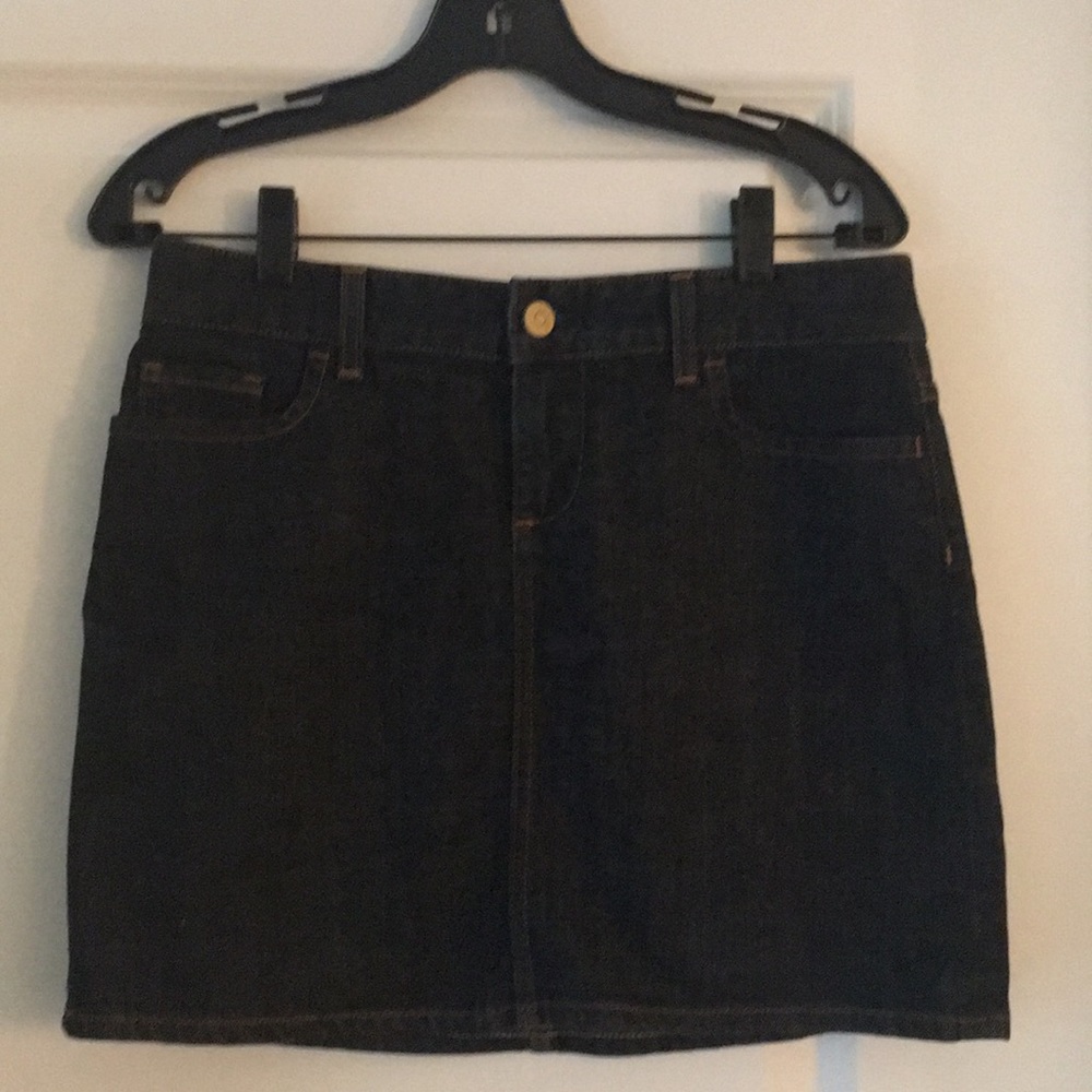 Jcrew dark Blue wash denim mini skirt size 29